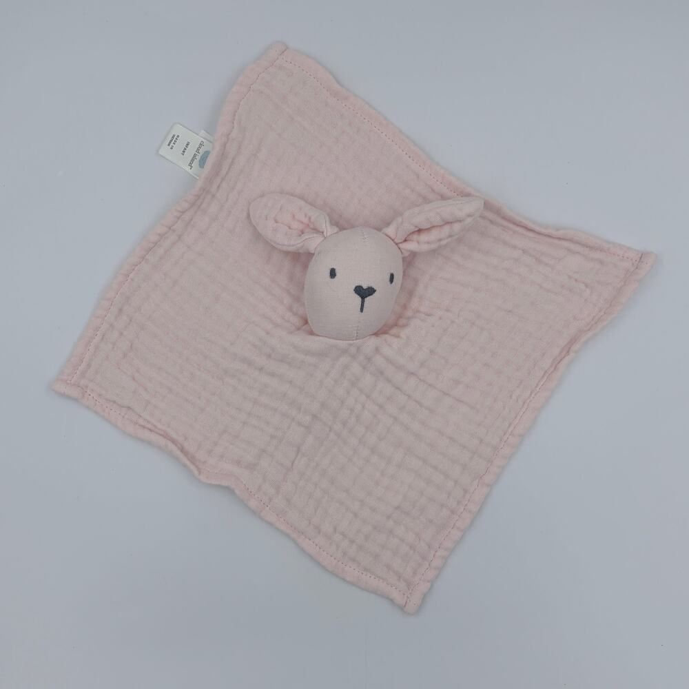 Cloud Island Pink Bunny Rabbit Security Blanket Lovey Muslin Cotton